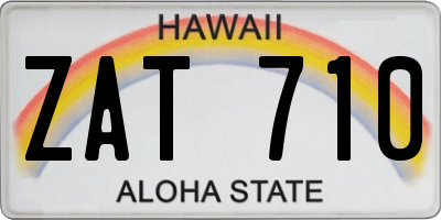 HI license plate ZAT710