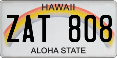 HI license plate ZAT808