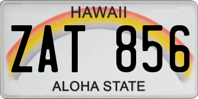 HI license plate ZAT856