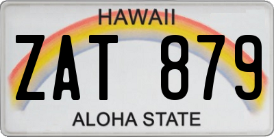 HI license plate ZAT879