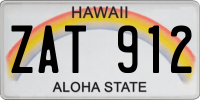 HI license plate ZAT912