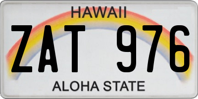 HI license plate ZAT976