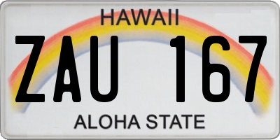 HI license plate ZAU167