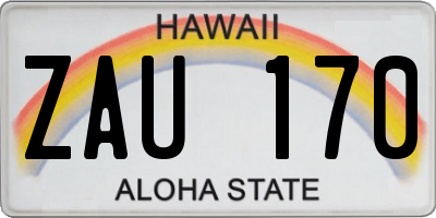 HI license plate ZAU170