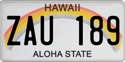 HI license plate ZAU189