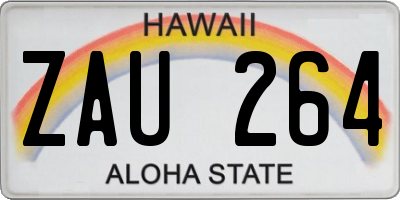 HI license plate ZAU264