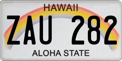 HI license plate ZAU282