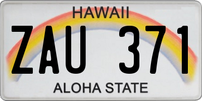 HI license plate ZAU371