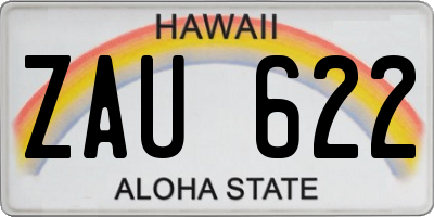 HI license plate ZAU622
