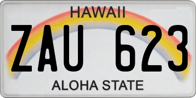 HI license plate ZAU623