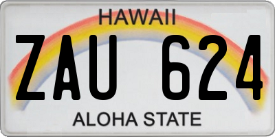 HI license plate ZAU624