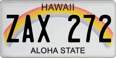 HI license plate ZAX272