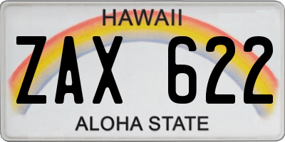 HI license plate ZAX622