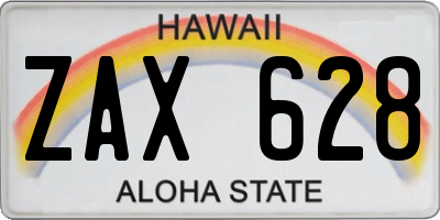 HI license plate ZAX628