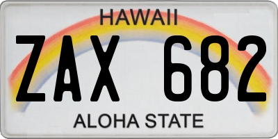 HI license plate ZAX682