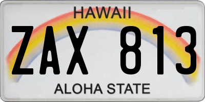 HI license plate ZAX813