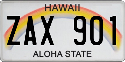 HI license plate ZAX901