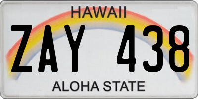 HI license plate ZAY438