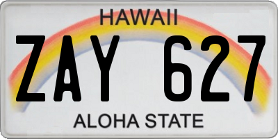 HI license plate ZAY627