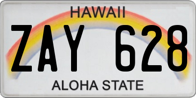 HI license plate ZAY628
