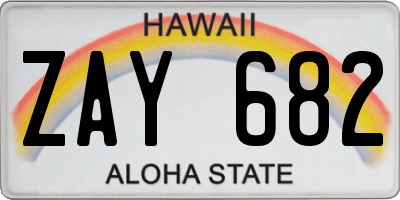 HI license plate ZAY682