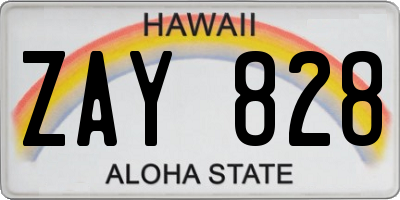 HI license plate ZAY828