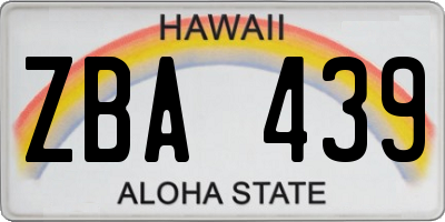 HI license plate ZBA439