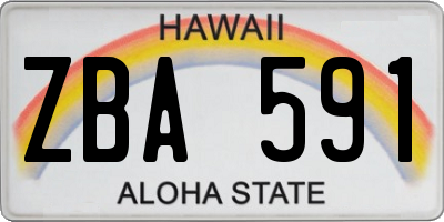HI license plate ZBA591