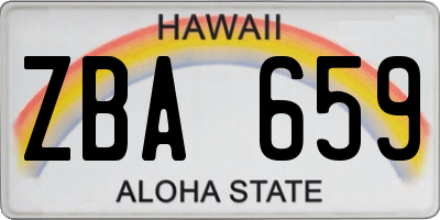 HI license plate ZBA659