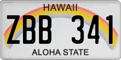 HI license plate ZBB341