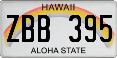 HI license plate ZBB395