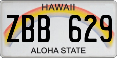 HI license plate ZBB629