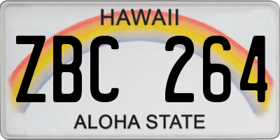 HI license plate ZBC264