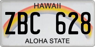 HI license plate ZBC628