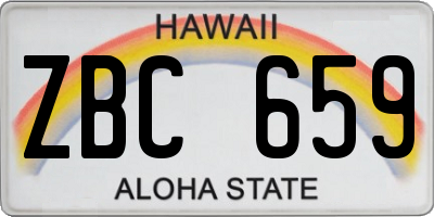 HI license plate ZBC659