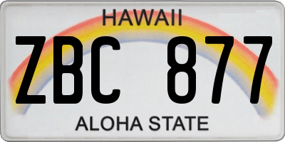 HI license plate ZBC877