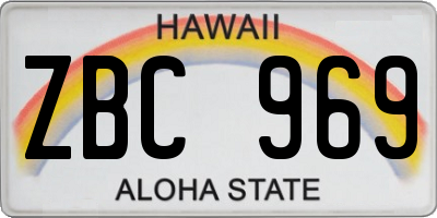 HI license plate ZBC969