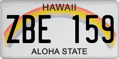 HI license plate ZBE159