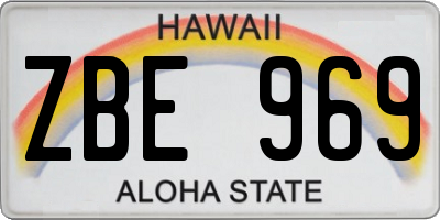HI license plate ZBE969