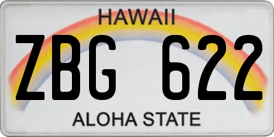 HI license plate ZBG622