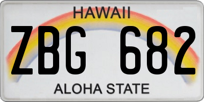 HI license plate ZBG682