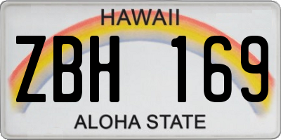 HI license plate ZBH169