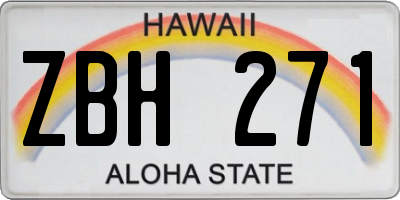 HI license plate ZBH271