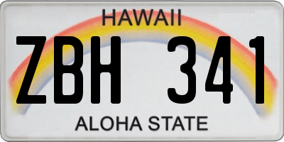 HI license plate ZBH341