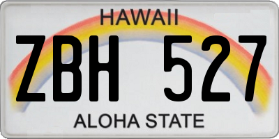 HI license plate ZBH527