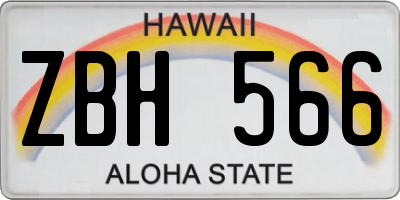 HI license plate ZBH566