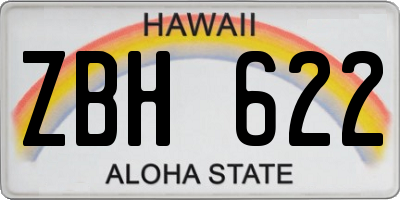 HI license plate ZBH622