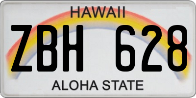 HI license plate ZBH628