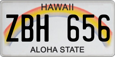 HI license plate ZBH656