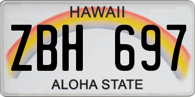 HI license plate ZBH697